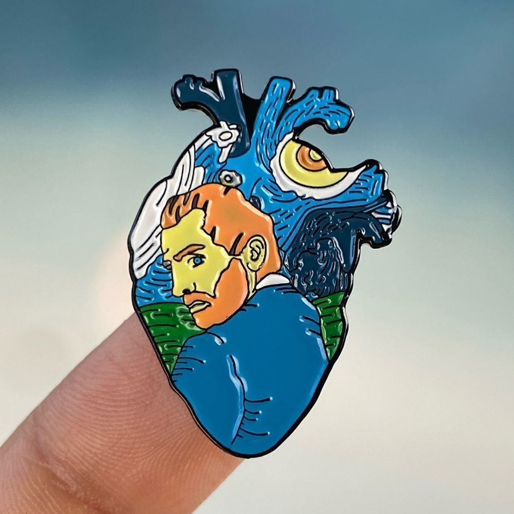 Heart of Van Gogh Enamel Pin/ Brooch Lapel